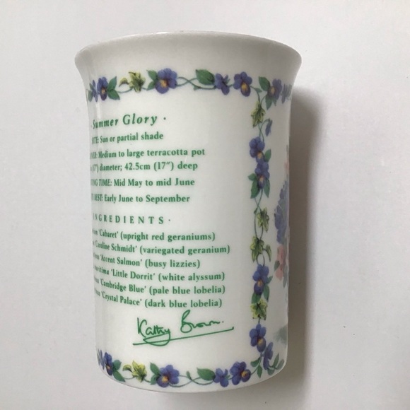 Kathy Brown Queen's Fine Bone China Mug Cup Summer Glory Gardening Collection - Picture 8 of 16